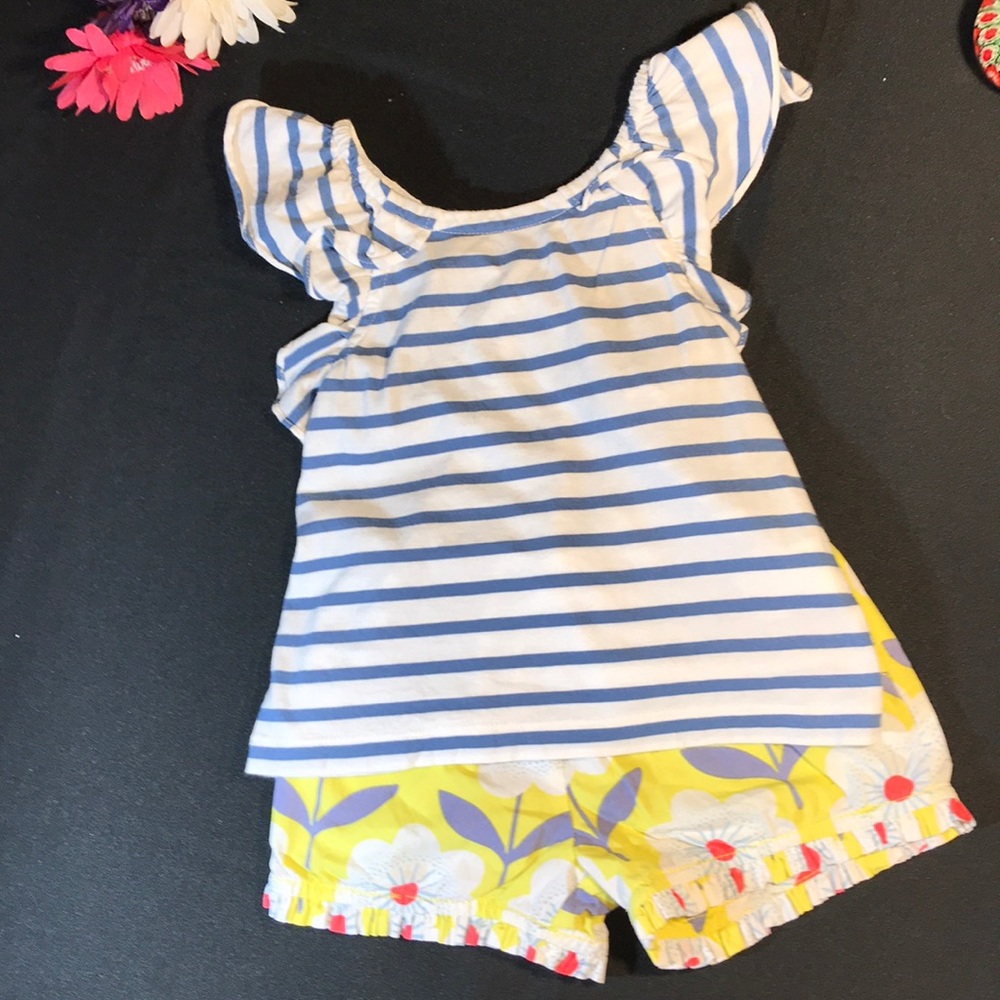 ๐HP๐๐Mini Boden Cantaloupe Flower Stamp Shorts - Picture 7 of 7
